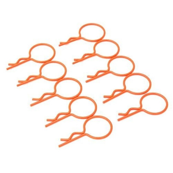 10 CLIPS NARANJAS DE ARO GRANDE PARA RC CPV 59902O