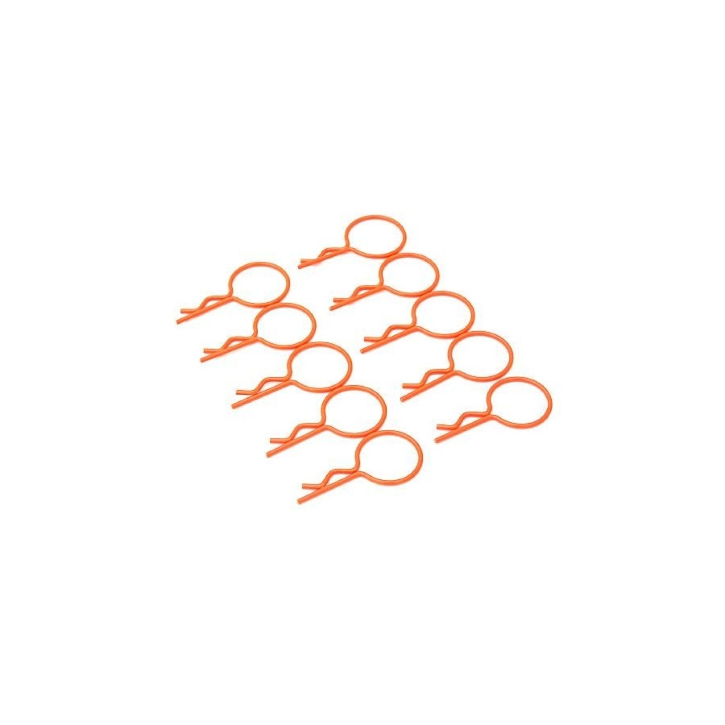 10 CLIPS NARANJAS DE ARO GRANDE PARA RC CPV 59902O