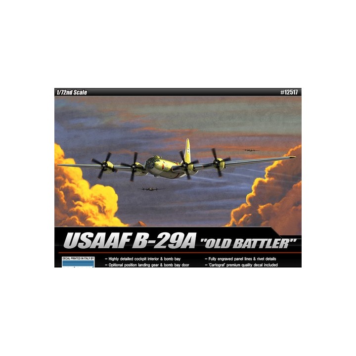 BOMBARDERO B-29 OLD BATTLER" ACADEMY 12517 ESCALA 1/72"