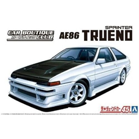 TOYOTA  TRUENO" 1985 CAR BOUTIQUE AE86 AOSHIMA 05863 ESCALA 1/24"