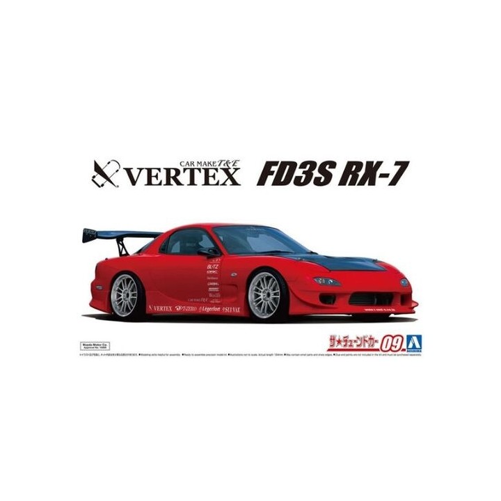 VERTEX FD3S MAZDA RX-7 '99 AOSHIMA 05839 ESCALA 1/24