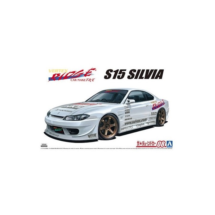 NISSAN S15 '99 VERTEX SILVIA" AOSHIMA 05838 ESCALA 1/24"