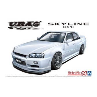 NISSAN SKYLINE TYPE-R '01 AOSHIMA 05534 ESCALA 1/24