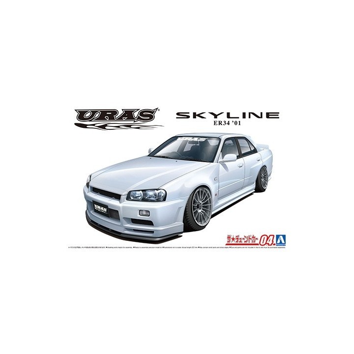 NISSAN SKYLINE TYPE-R '01 AOSHIMA 05534 ESCALA 1/24