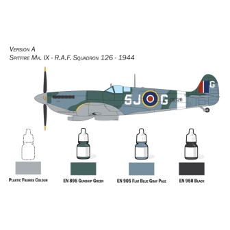 KIT CON PINTURAS SPITFIRE MK IX" ITALERI 72007 1/72"