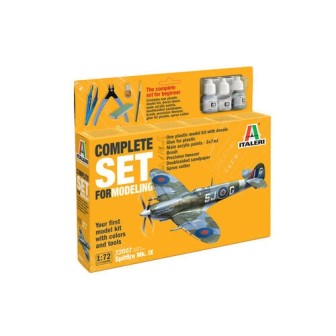 KIT CON PINTURAS SPITFIRE MK IX" ITALERI 72007 1/72"