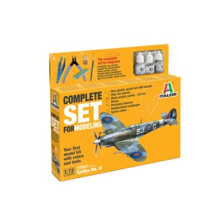 KIT CON PINTURAS SPITFIRE MK IX" ITALERI 72007 1/72"