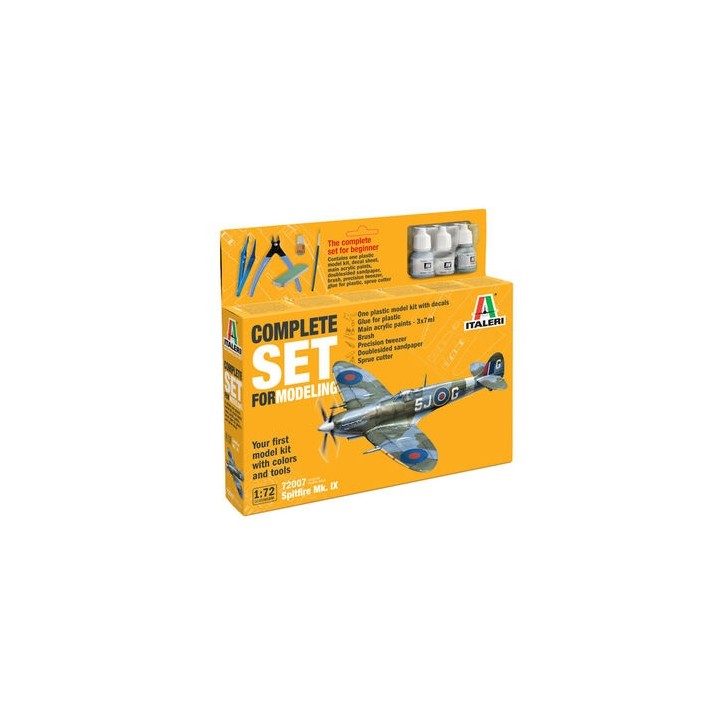 KIT CON PINTURAS SPITFIRE MK IX" ITALERI 72007 1/72"
