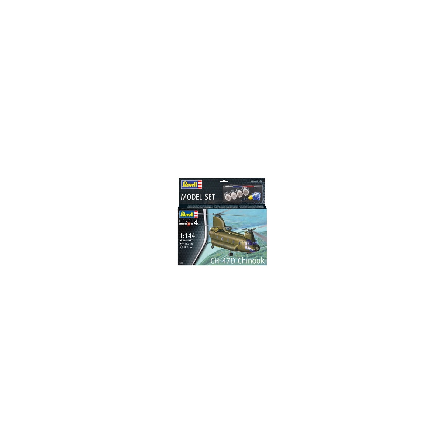 KIT CON PINTURAS CH-47D CHINOOK"  REVELL 63825 1/144"