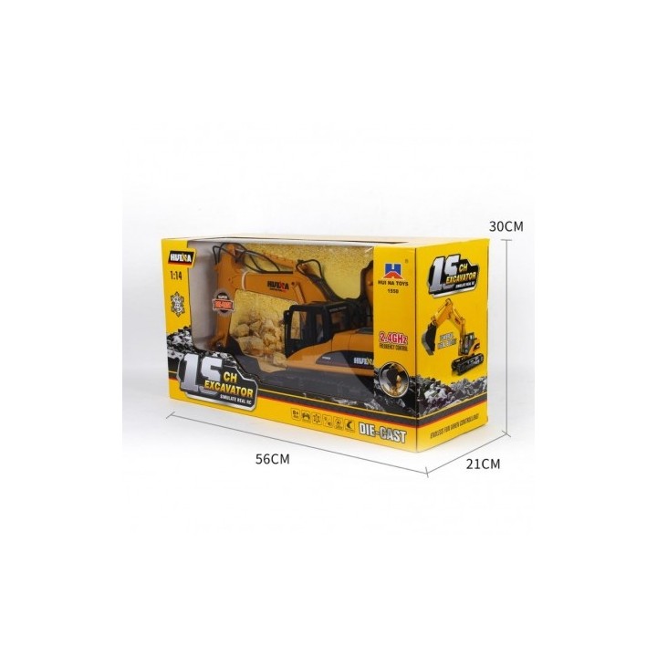EXCAVADORA RADIO CONTROL HUINA 1550 ESCALA 1/14