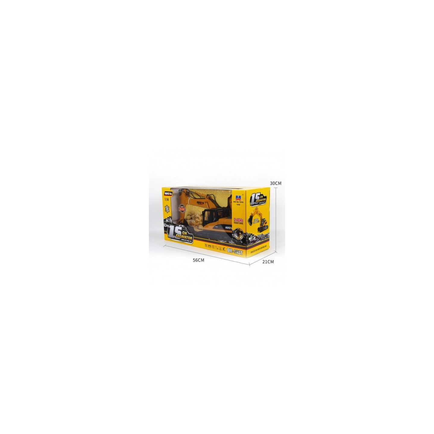 EXCAVADORA RADIO CONTROL HUINA 1550 ESCALA 1/14