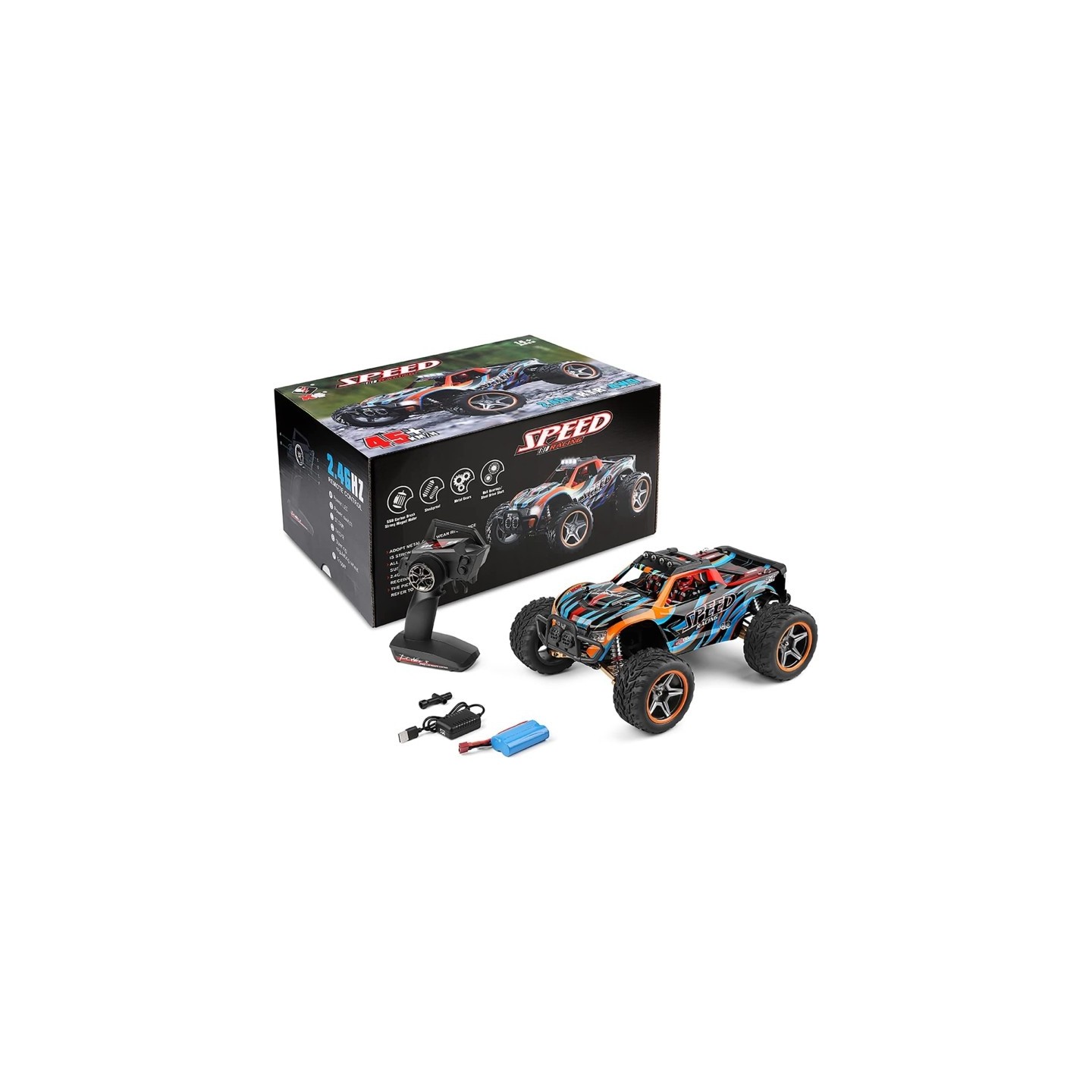MONSTER TRUCK SPEED RADIOCONTROL WLTOYS 104009 ESCALA  1/10