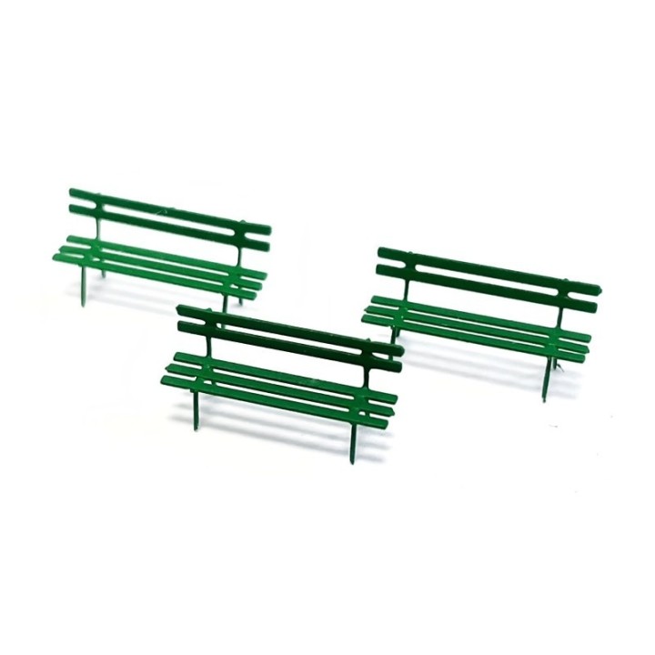 BANCOS DE PARQUE VERDES N-TRAIN 211065 ESCALA N