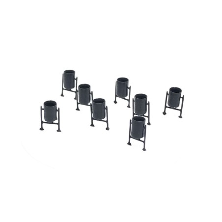 PAPELERAS METALICAS COLOR NEGRO N-TRAIN 211014 ESCALA N