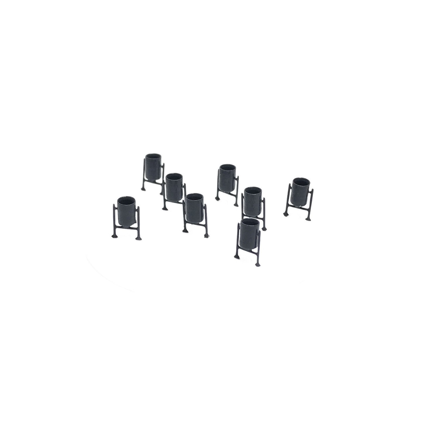 PAPELERAS METALICAS COLOR NEGRO N-TRAIN 211014 ESCALA N