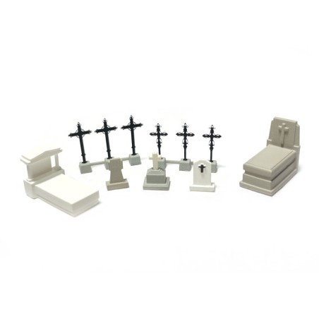 CEMENTERIO CON TUMBAS CRISTIANAS ANTIGUAS 11UD N-TRAIN 211054 ESCALA N
