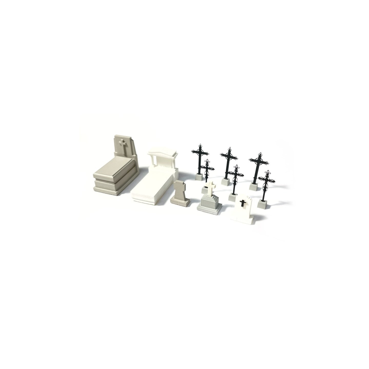 CEMENTERIO CON TUMBAS CRISTIANAS ANTIGUAS 12UD 87-TRAIN 221054 ESCALA H0