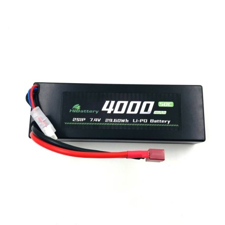 BATERIA Li-Po 7,4V 4000mAh 2S 50C HARDCASE (T-DEAN)