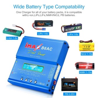 CARGADOR INTELIGENTE DIGITAL IMAX B6 AC/DC 80W 6A