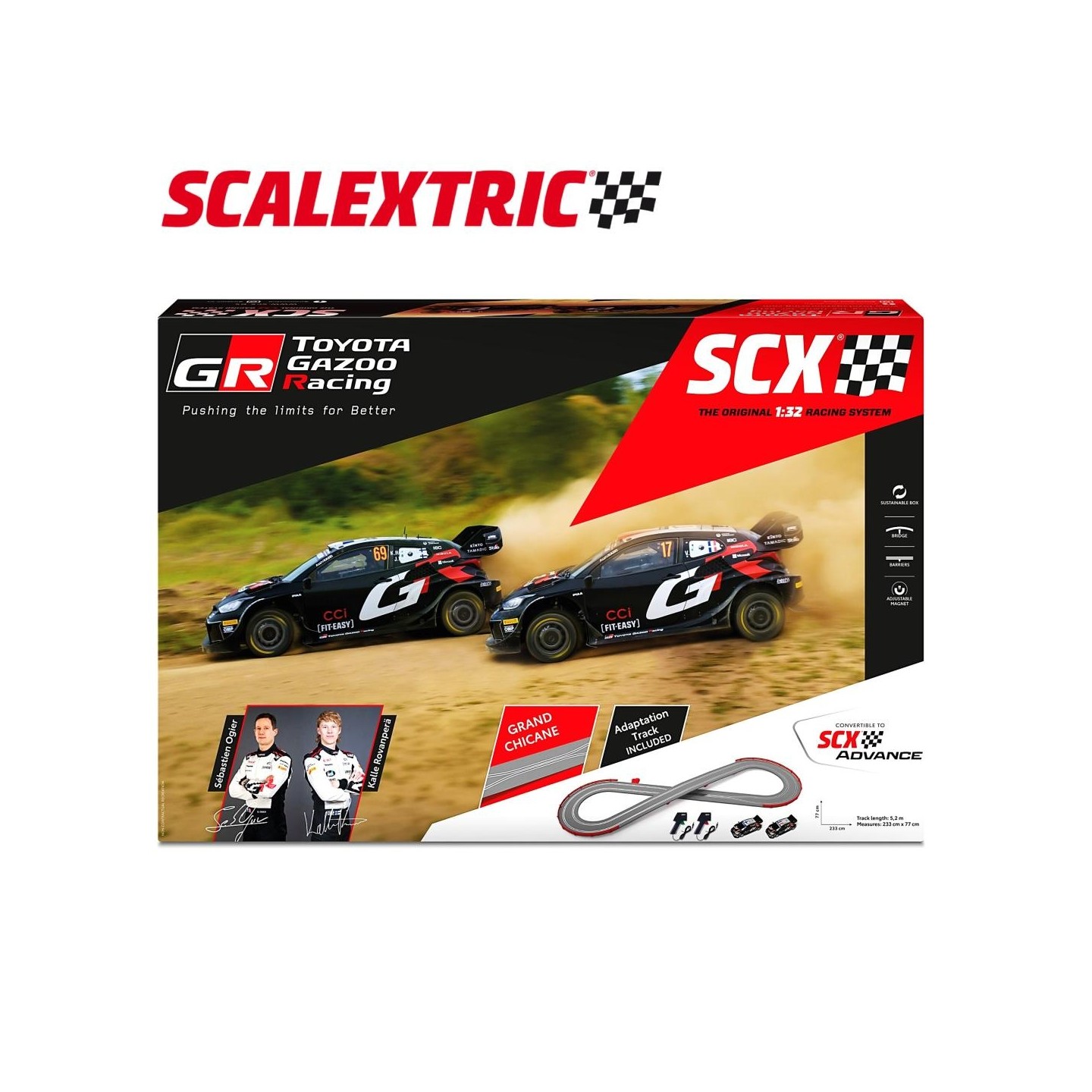 CIRCUITO TOYOTA GAZOO RACING" SCALEXTRIC ORIGINAL U10571X500 ESCALA 1/32"