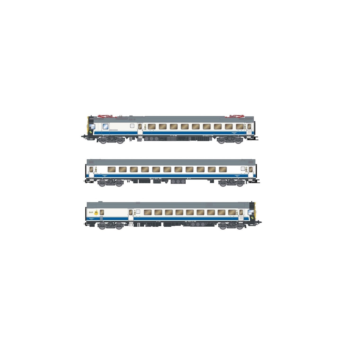 AUTOMOTOR ELECTRICO 444-011 DECORACION AZUL/BLANCA DIGITAL ARNOLD HN2618D ESCALA N