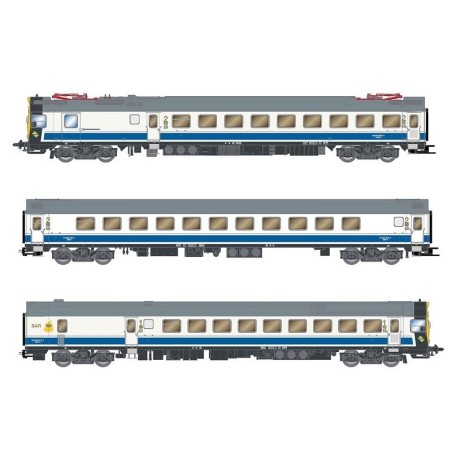 AUTOMOTOR ELECTRICO 444-011 DECORACION AZUL/BLANCA C/SONIDO ARNOLD HN2618S ESCALA N