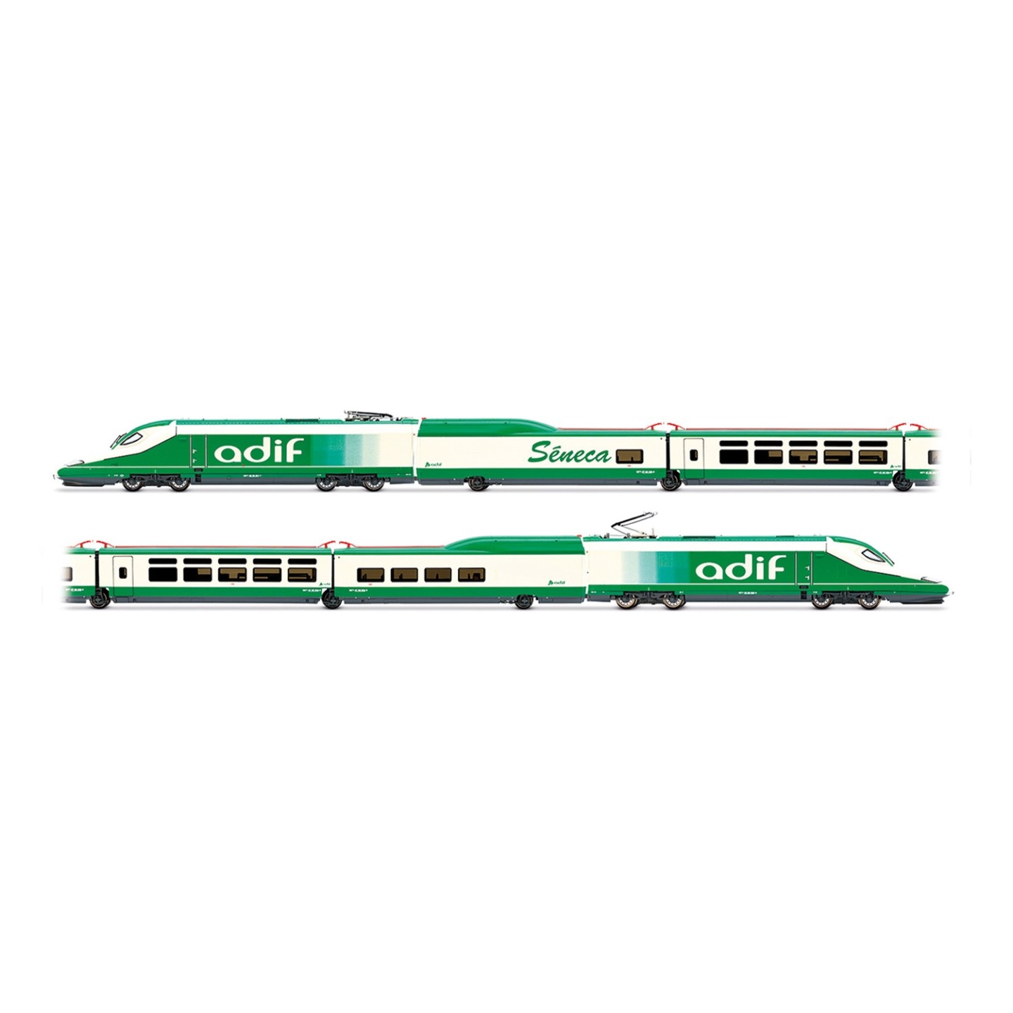 TREN DE AUSCULTACION ADIF A330 SENECA" DECORACION BLANCO/VERDE C/SONIDO ELECTROTREN HE2030S ESCALA H0"
