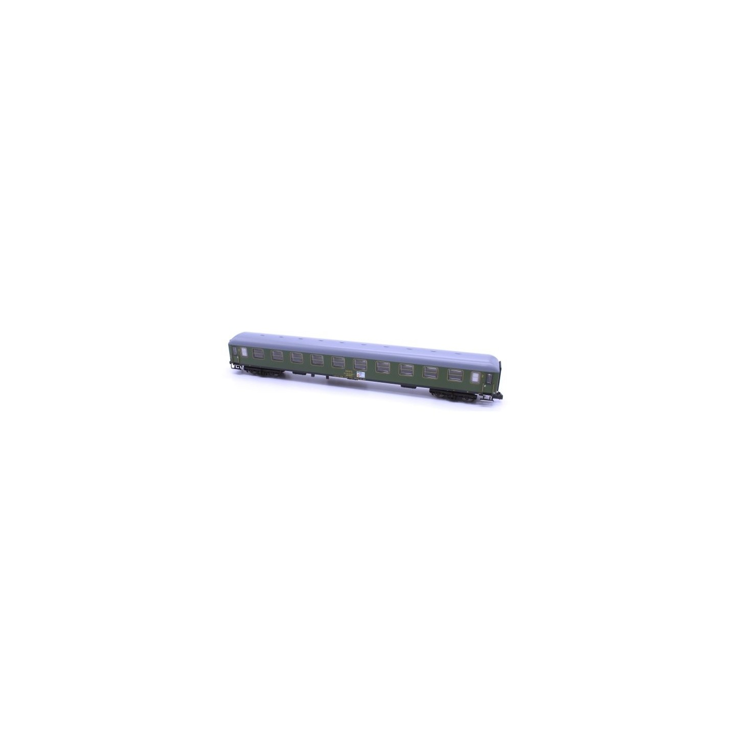 COCHE 2ª CLASE BB-8010 RENFE VERDE UIC CON LOGO MUNDIAL MFTRAIN N50851 ESCALA N