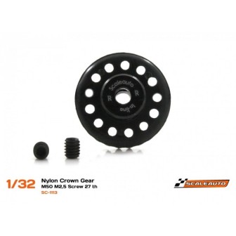CORONA 27D NYLON EN LINEA PARA EJE DE 2,38mm SCALEAUTO SC1113R