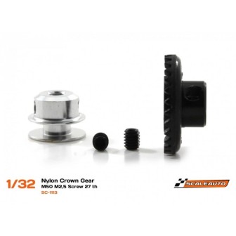 CORONA 27D NYLON EN LINEA PARA EJE DE 2,38mm SCALEAUTO SC1113R