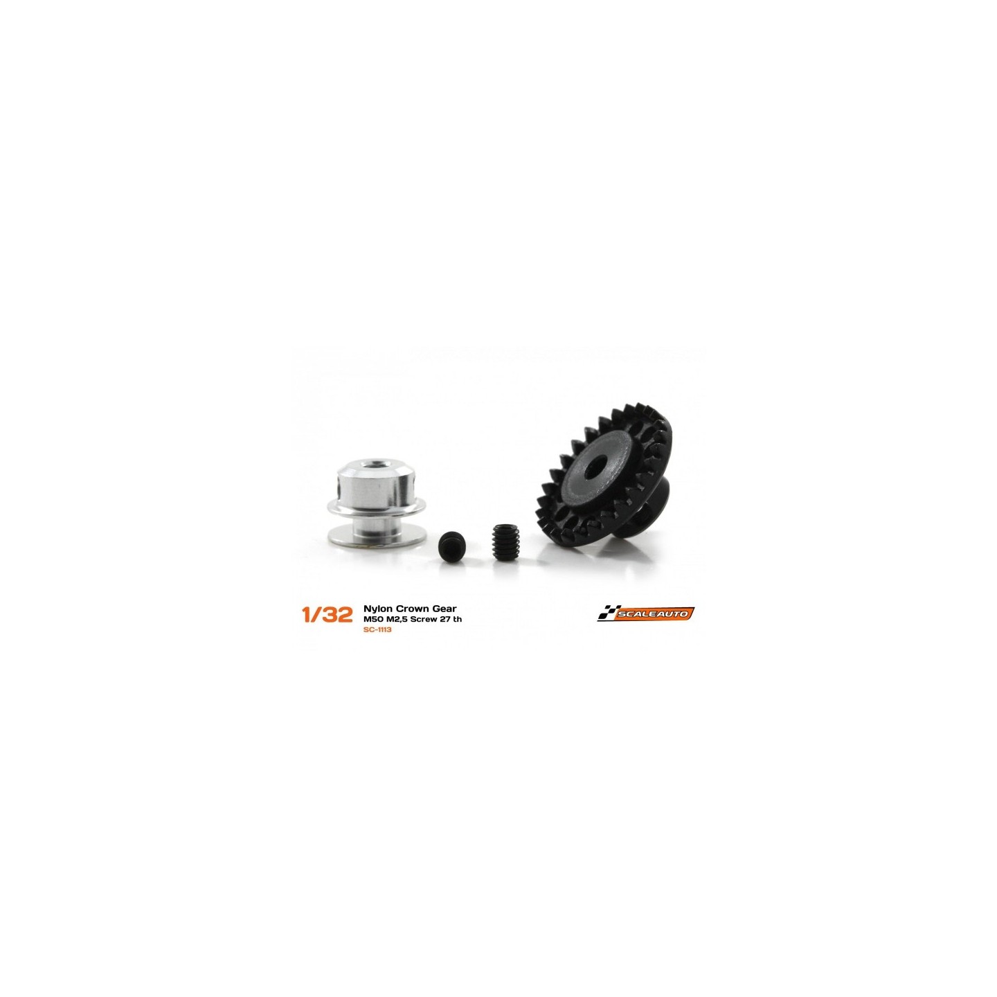 CORONA 27D NYLON EN LINEA PARA EJE DE 2,38mm SCALEAUTO SC1113R