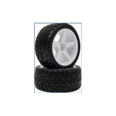 2 RUEDAS DELANTERAS PARA COCHE RC 1/10 LRP 65580 ESCALA 1/10