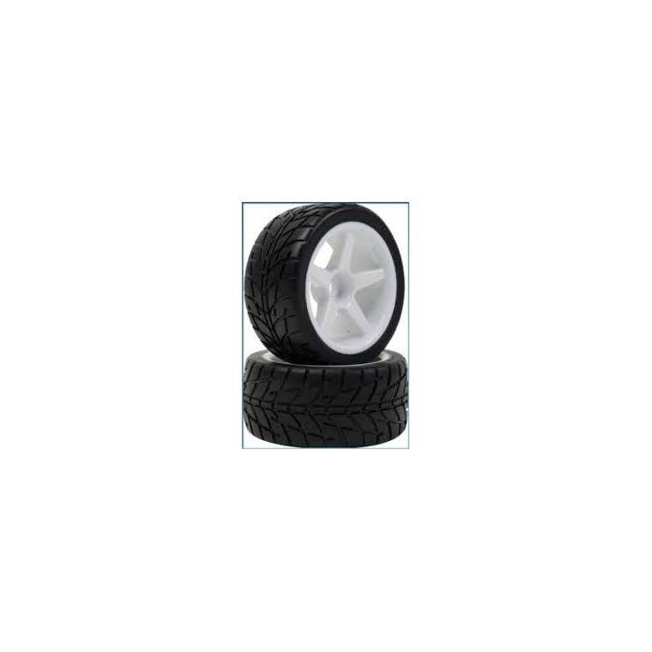 2 RUEDAS DELANTERAS PARA COCHE RC 1/10 LRP 65580 ESCALA 1/10