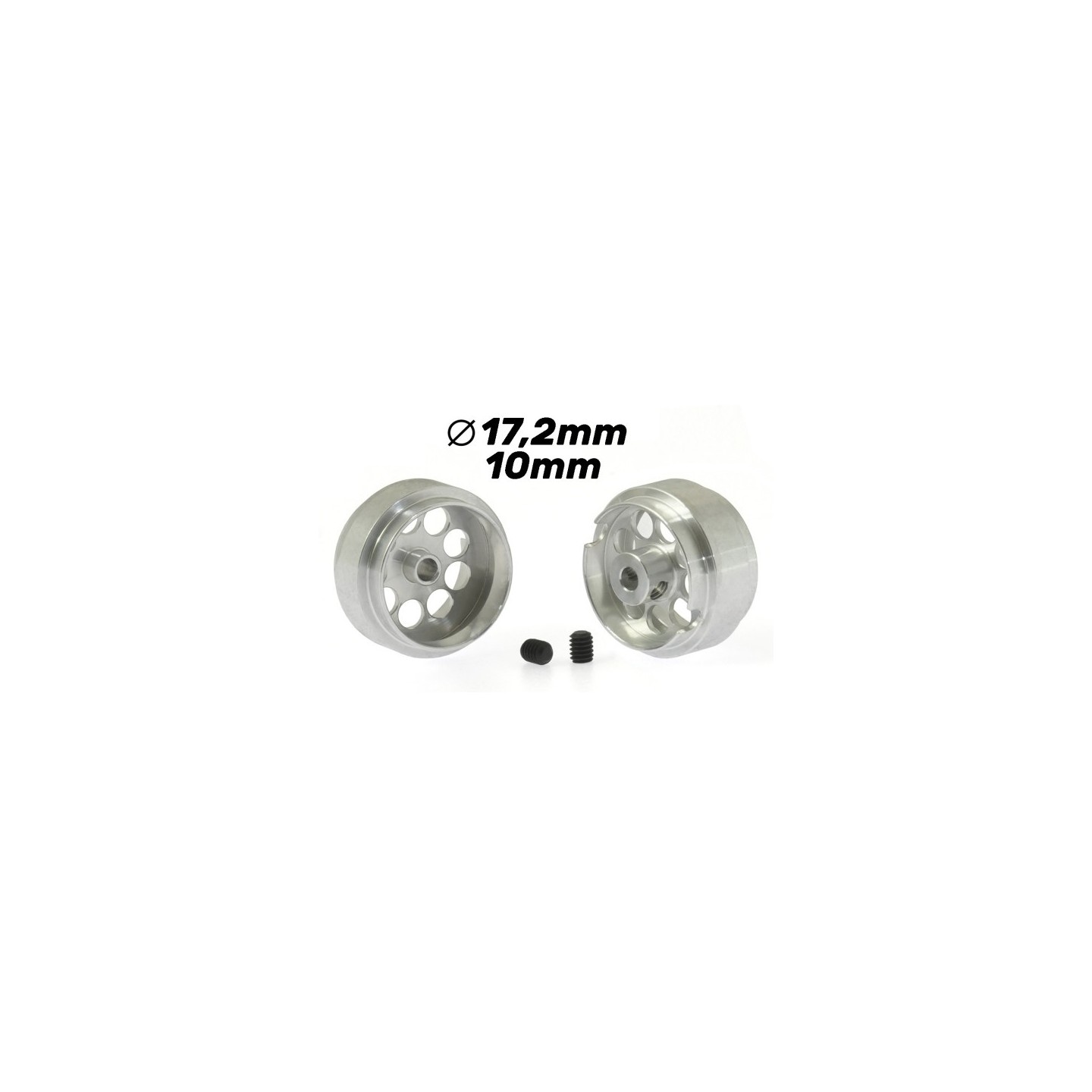 LLANTA DE ALUMINIO 17,2x10mm LIGHTWEIGHT SCALEAUTO SC4033F25