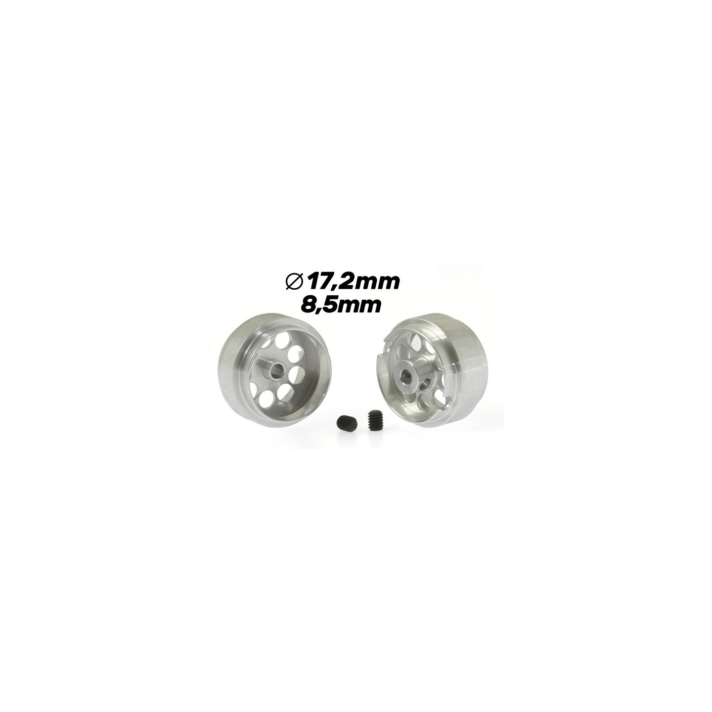 LLANTA DE ALUMINIO 17,2x8,5mm LIGHTWEIGHT SCALEAUTO SC4034F25