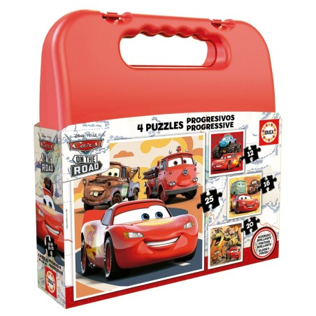 MALETA PUZZLES PROGRESIVOS CARS 12-16-20-25 EDUCA 19677
