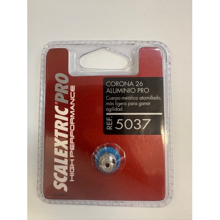 CORONA EN LINEA 26 DIENTES ALUMINIO SCALEXTRIC PRO 5037