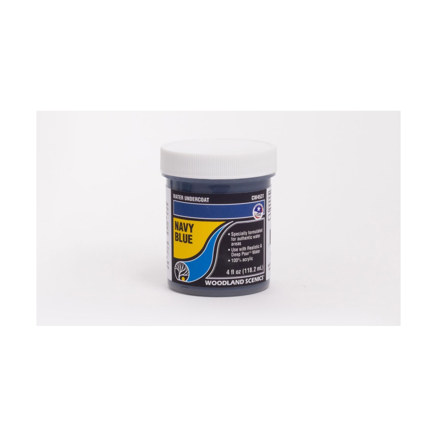PINTURA BASE PARA AGUA AZUL MARINO NAVY BLUE 110 ML WOODLAND SCENICS CW4531