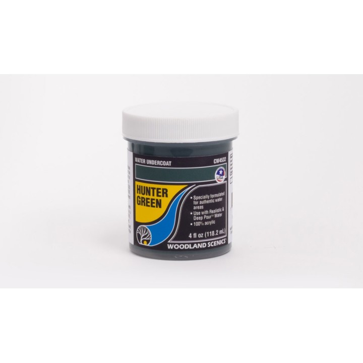 PINTURA BASE PARA AGUA VERDE CAZADOR HUNTER GREEN 110 ML WOODLAND SCENICS CW4532