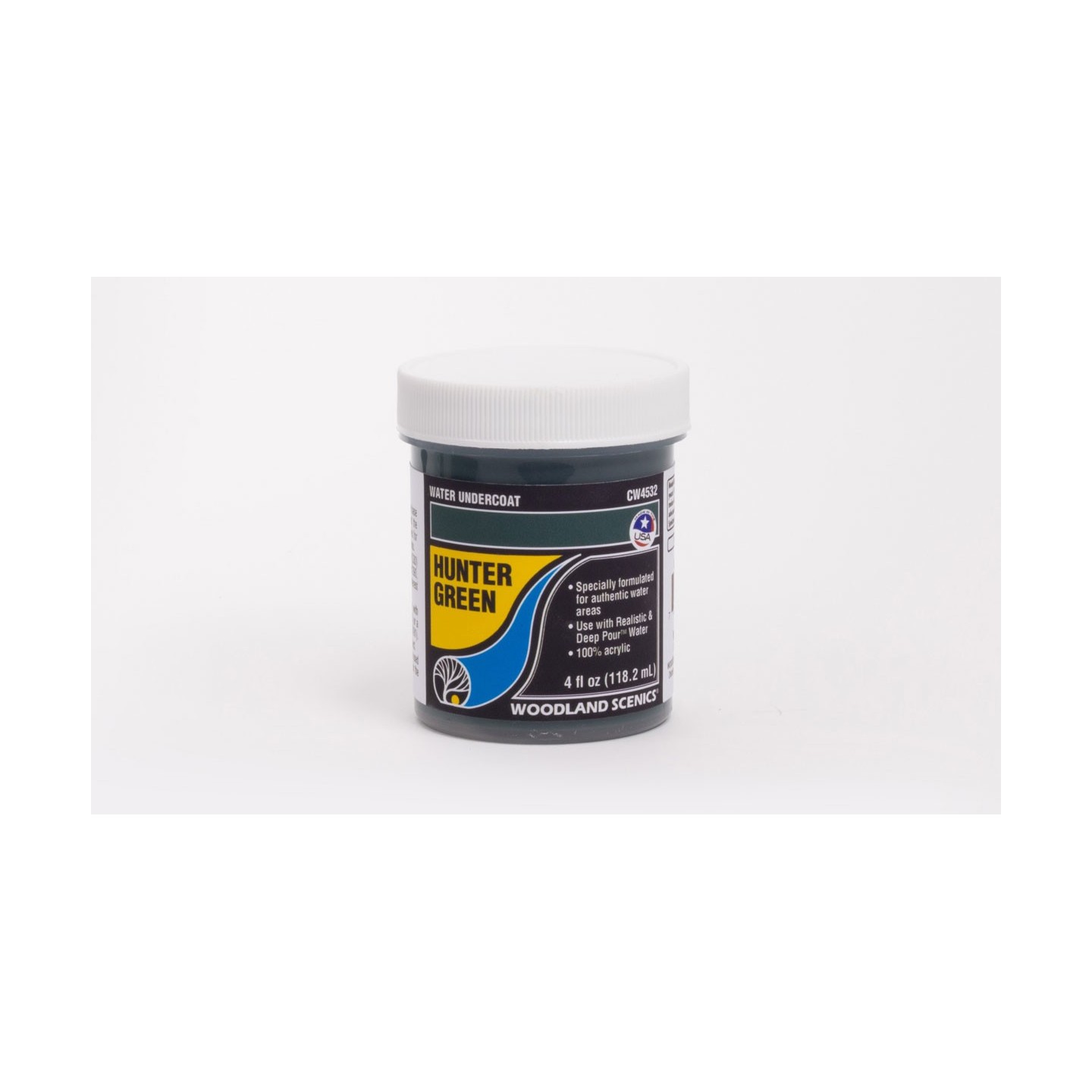 PINTURA BASE PARA AGUA VERDE CAZADOR HUNTER GREEN 110 ML WOODLAND SCENICS CW4532