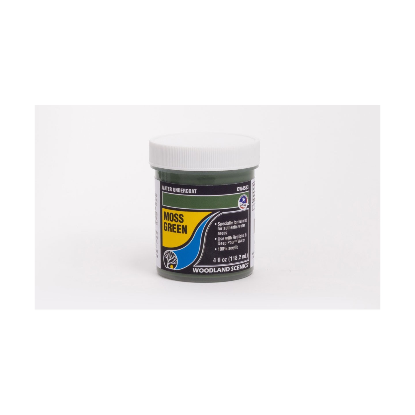 PINTURA BASE PARA AGUA VERDE MUSGO MOSS GREEN 110 ML WOODLAND SCENICS CW4533