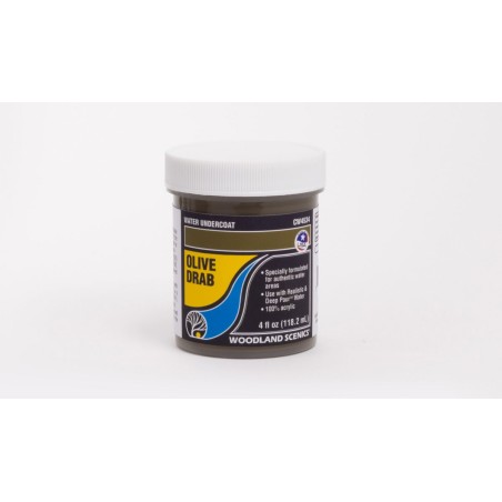 PINTURA BASE PARA AGUA VERDE OLIVA OLIVE DRAB 110 ML WOODLAND SCENICS CW4534