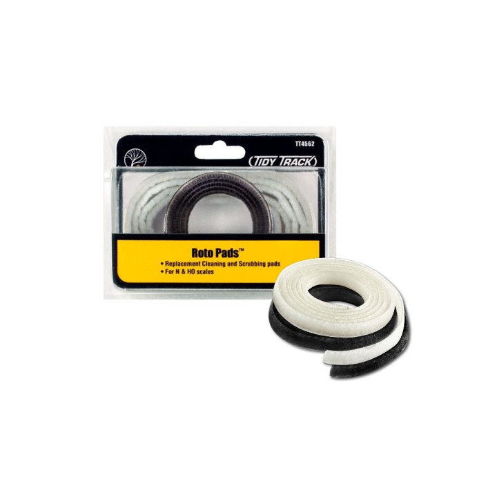 ALMOHADILLAS DE RECAMBIO ROTO PADS PARA LIMPIADOR DE RUEDAS WOODLAND SCENICS TT4562