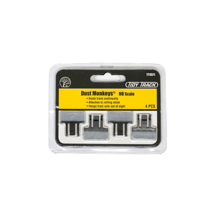 LIMPIADOR DE VÍAS DUST MONKEYS ESCALA H0 4 UNIDADES WOODLAND SCENICS TT4571