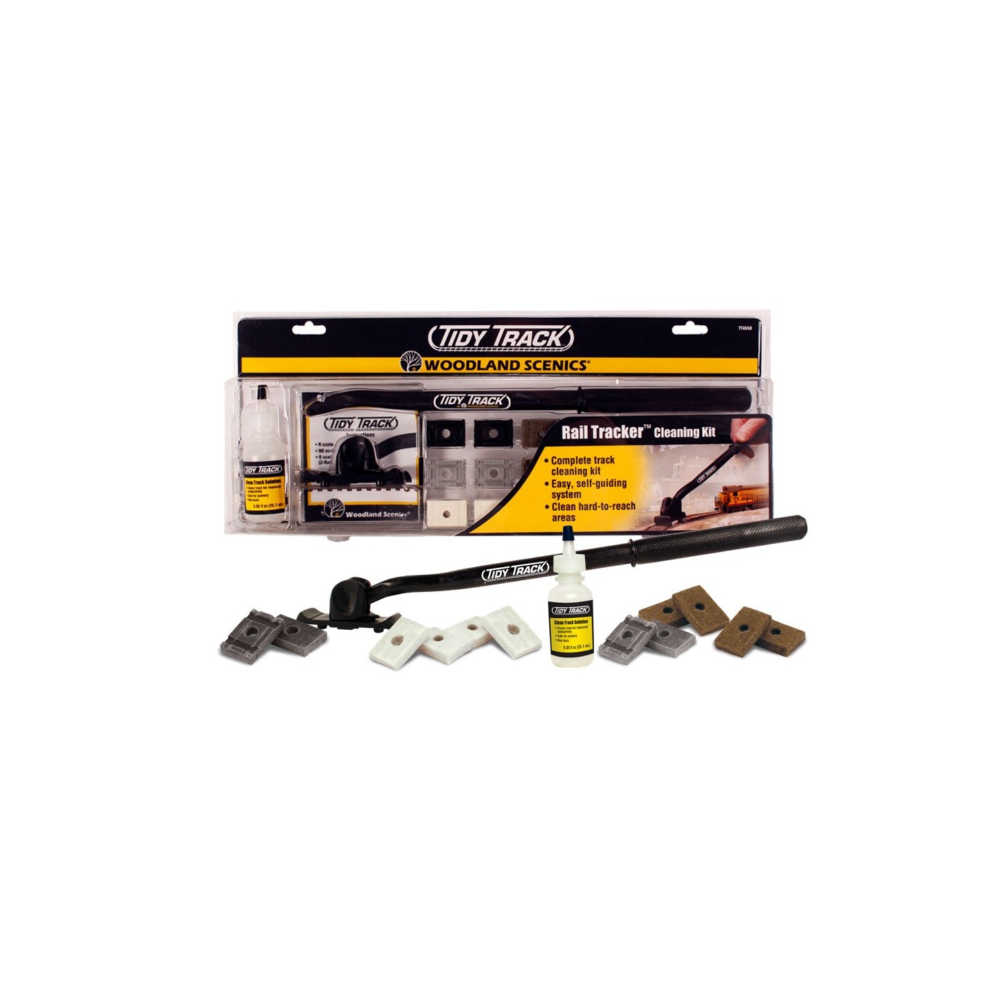KIT DE LIMPIEZA DE VÍAS RAIL TRACKER H0 / N WOODLAND SCENICS TT4550