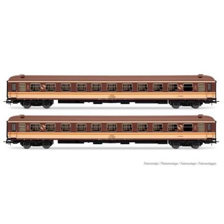 SET 2 COCHES LITERAS RENFE "ESTRELLA BAHÍA DE CÁDIZ" H0 ELECTROTREN HE4039
