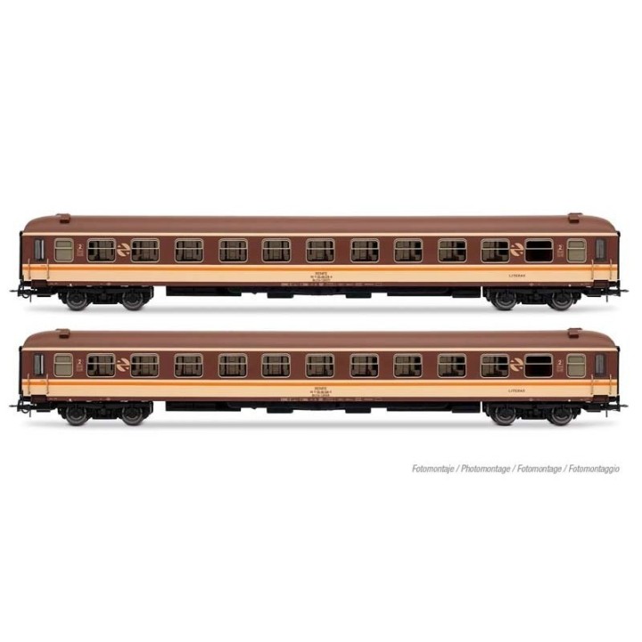 SET 2 COCHES LITERAS RENFE "ESTRELLA BAHÍA DE CÁDIZ" H0 ELECTROTREN HE4039