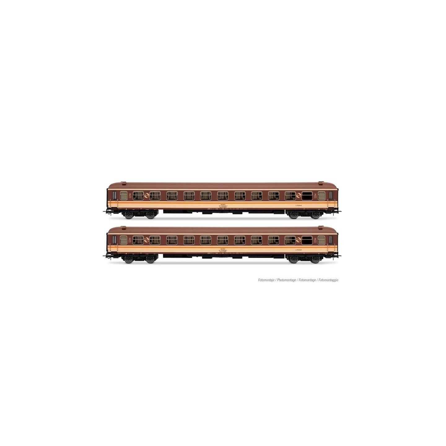 SET 2 COCHES LITERAS RENFE "ESTRELLA BAHÍA DE CÁDIZ" H0 ELECTROTREN HE4039