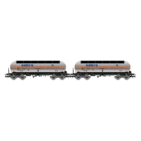 SET 2 VAGONES CISTERNA RENFE "SALTRA" DIÓXIDO DE CARBONO H0 ELECTROTREN HE6098