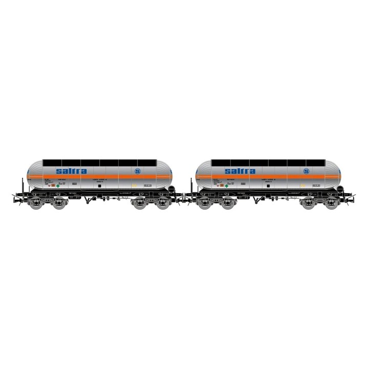 SET 2 VAGONES CISTERNA RENFE "SALTRA" DIÓXIDO DE CARBONO H0 ELECTROTREN HE6098